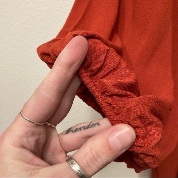 Boho Peasant High low Ruffle midi dress - Picture 7 of 16